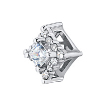 Классическая подвеска из белого золота с бриллиантами