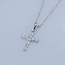 Подвеска из белого золота (изготовление) с бриллиантом