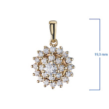 Подвеска из желтого золота c бриллиантами