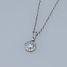 Подвеска из серебра c бриллиантами