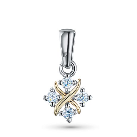 Подвеска из комбинированного золота