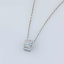 Подвеска из белого золота c бриллиантами