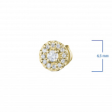 Пусеты из желтого золота с бриллиантами (изготовление)