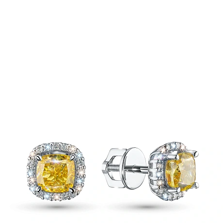 Пусеты из белого золота