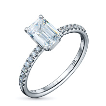 Кольцо из белого золота (изготовление) с бриллиантами