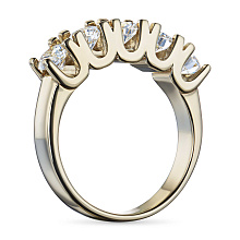 Классическое кольцо из желтого золота c бриллиантами