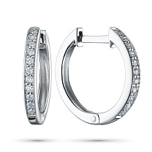 Серьги из белого золота (изготовление) с бриллиантом