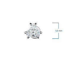 Пусеты из белого золота с бриллиантами (изготовление)