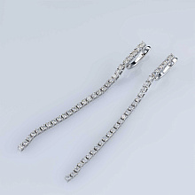 Серьги из белого золота с бриллиантом (изготовление)