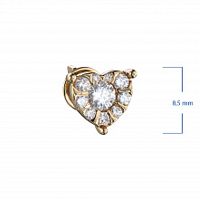 Пусеты из желтого золота с бриллиантами (изготовление)