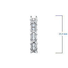 Подвеска из серебра c бриллиантами выращенными