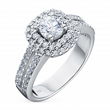 Кольцо из белого золота с бриллиантами (изготовление)