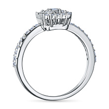 Кольцо из серебра c бриллиантами