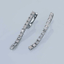 Серьги из белого золота c бриллиантами