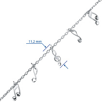 Браслет из серебра (изготовление) с бриллиантом