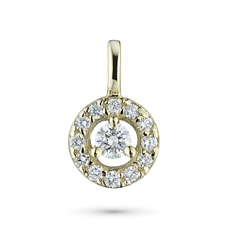Подвеска из желтого золота с бриллиантами