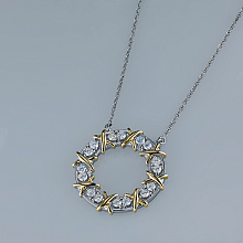 Колье из комбинированного золота c бриллиантами