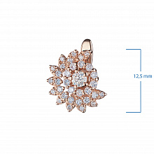 Серьги из красного золота с бриллиантами (изготовление)