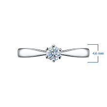 Кольцо из серебра с бриллиантом