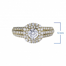 Кольцо из желтого золота с бриллиантами (изготовление)