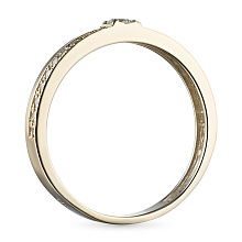 Классическое кольцо из красного золота с бриллиантами