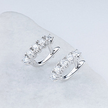 Серьги из белого золота с бриллиантами (изготовление)