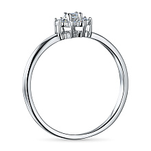 Кольцо из серебра c бриллиантами выращенными