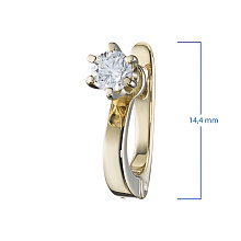 Серьги из желтого золота с бриллиантами