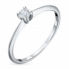 Кольцо из белого золота с бриллиантом (изготовление)