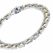 Браслет из комбинированного золота с бриллиантами (изготовление)