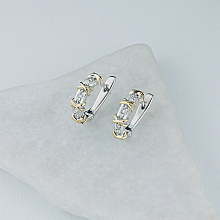 Серьги из комбинированного золота с бриллиантами (изготовление)