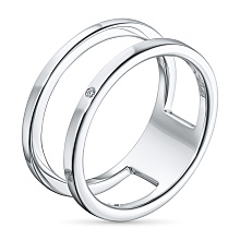 Кольцо из серебра с бриллиантом