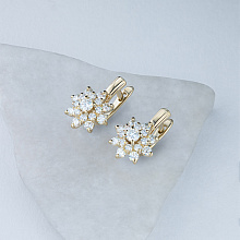 Серьги из желтого золота с бриллиантами (изготовление)