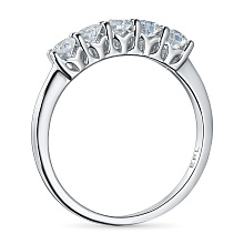 Кольцо из белого золота c бриллиантами