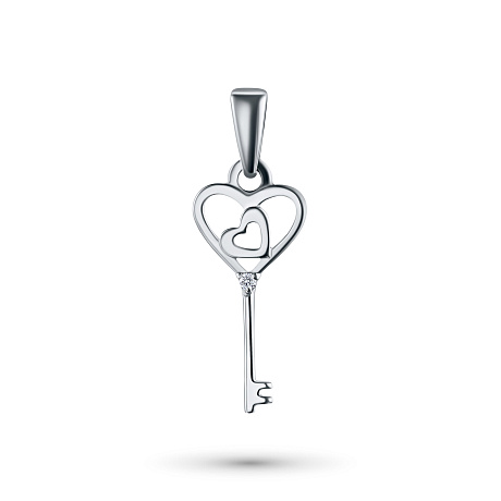 Подвеска из серебра с бриллиантом