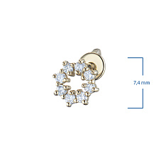 Пусеты из белого золота с бриллиантами (изготовление)