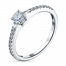 Кольцо из белого золота с бриллиантами (изготовление)