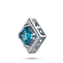 Подвеска из белого золота с бриллиантами и топазом (изготовление)