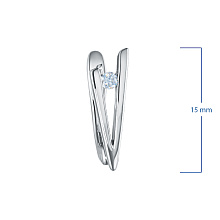 Серьги из серебра (изготовление) с бриллиантами