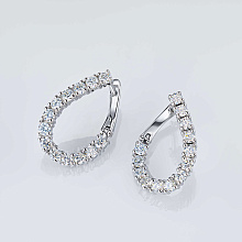 Серьги из белого золота c бриллиантами