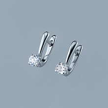 Серьги из белого золота (изготовление) с бриллиантами