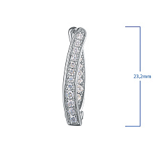 Серьги из белого золота c бриллиантами