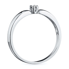 Помолвочное кольцо из белого золота с бриллиантом