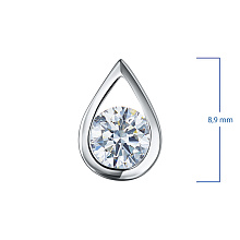 Подвеска из белого золота с бриллиантом