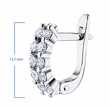 Серьги из белого золота с бриллиантами (изготовление)