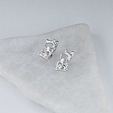 Серьги из серебра (изготовление) с бриллиантом