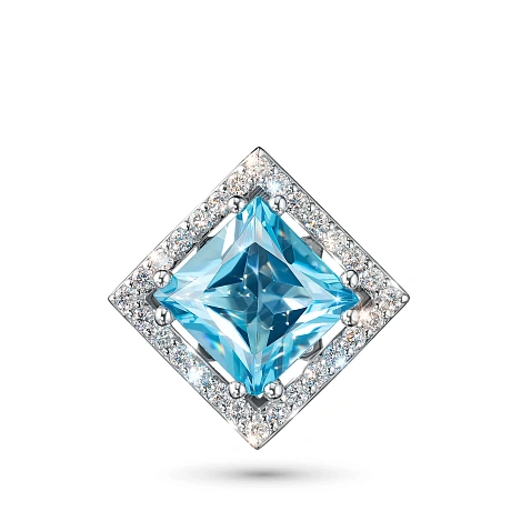 Подвеска из белого золота с топазом