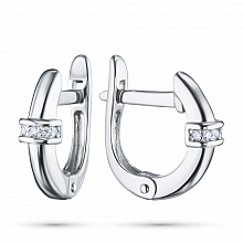 Серьги из серебра (изготовление) с бриллиантами