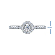 Кольцо из белого золота с бриллиантами