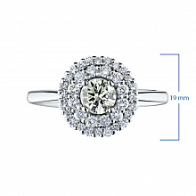 Кольцо из белого золота с бриллиантами (изготовление)